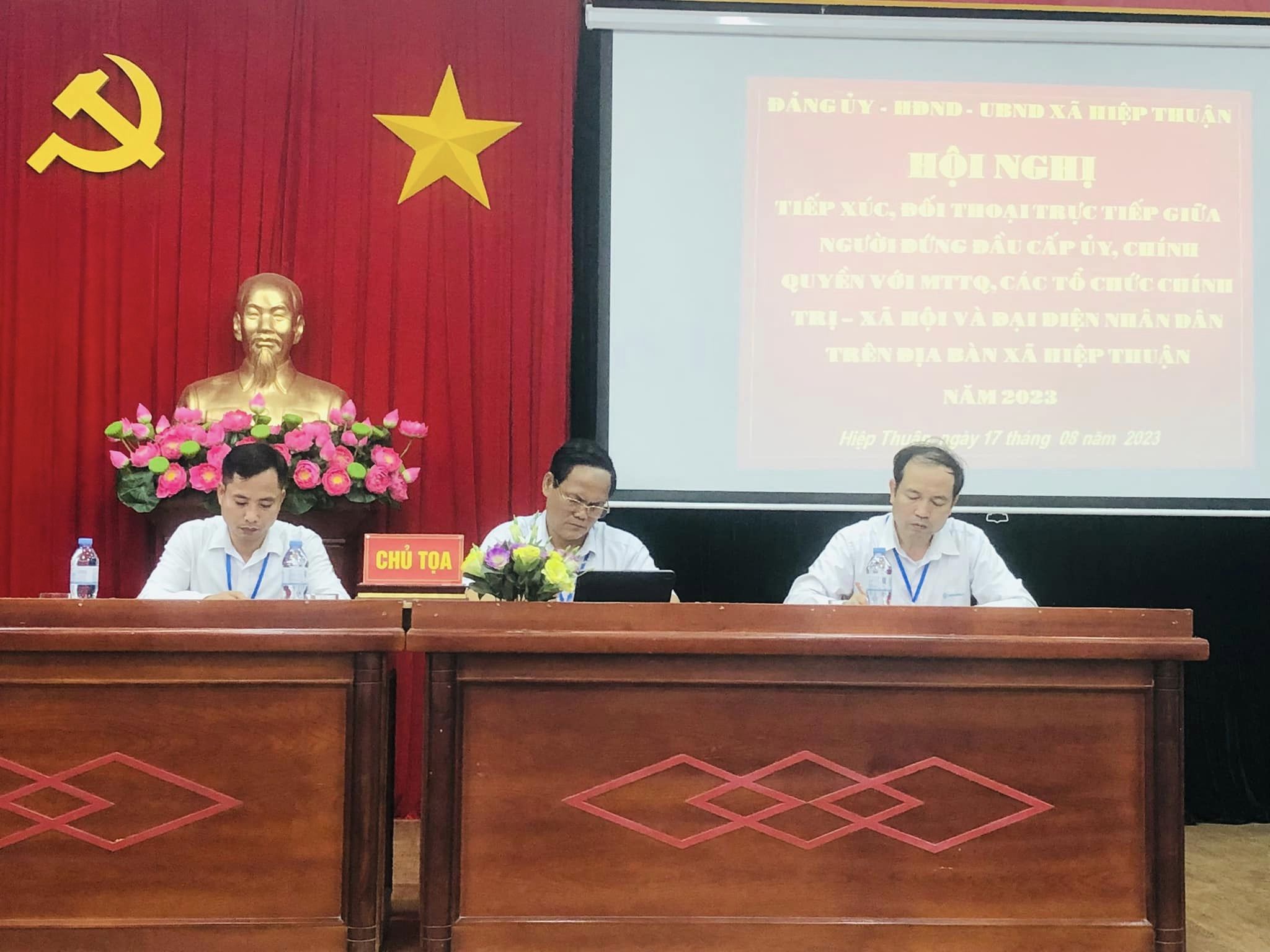 HIỆP THUẬN TỔ CHỨC ĐỐI THOẠI GIỮA NGƯỜI ĐỨNG ĐẦU CẤP ỦY, CHÍNH QUYỀN VỚI ĐẠI DIỆN NHÂN DÂN NĂM 2023